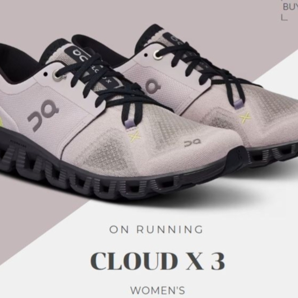 On Running Women's Cloud X 3 Sneakers - Black and Gray